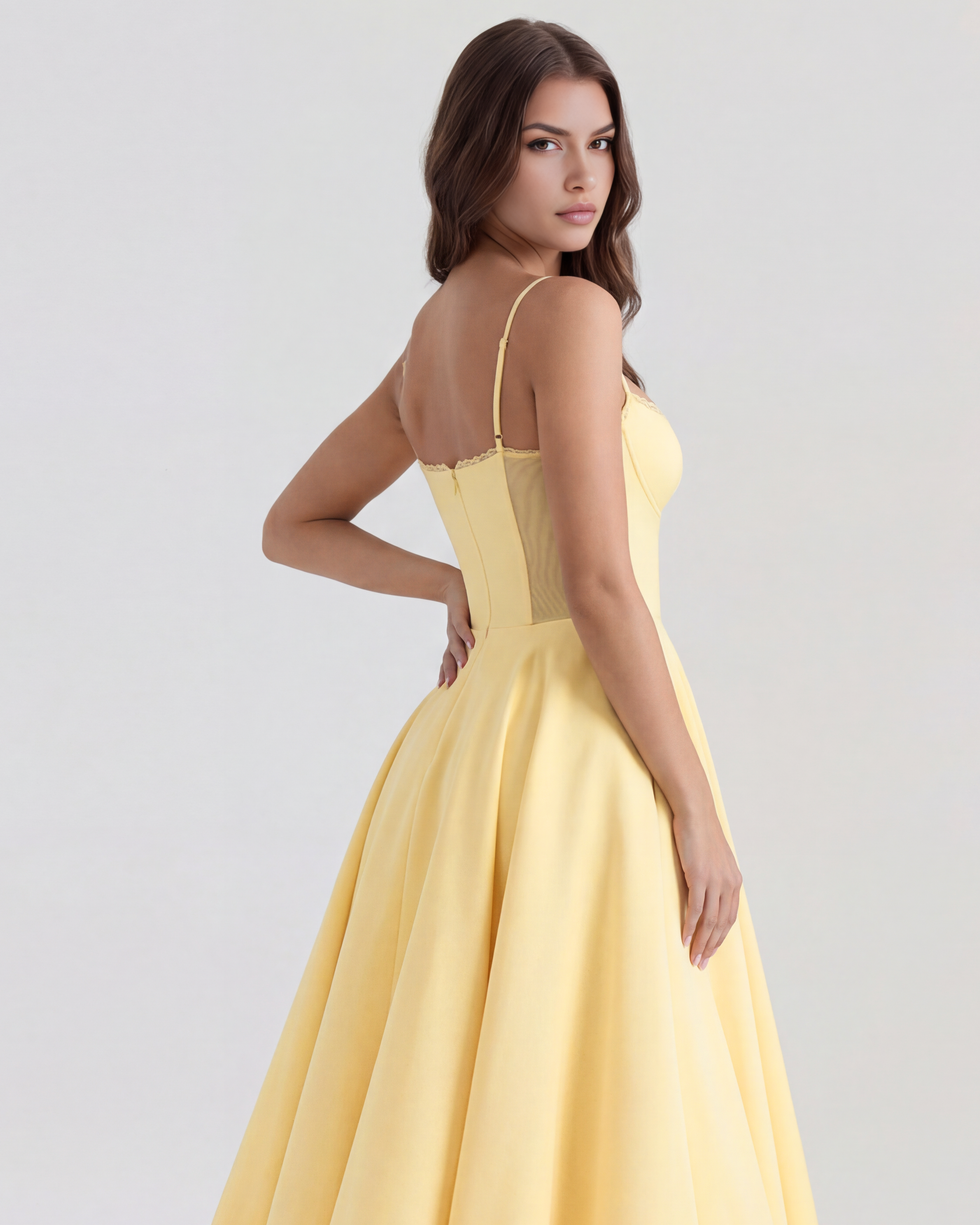 Robe Selene – Jaune – robe, vue 3