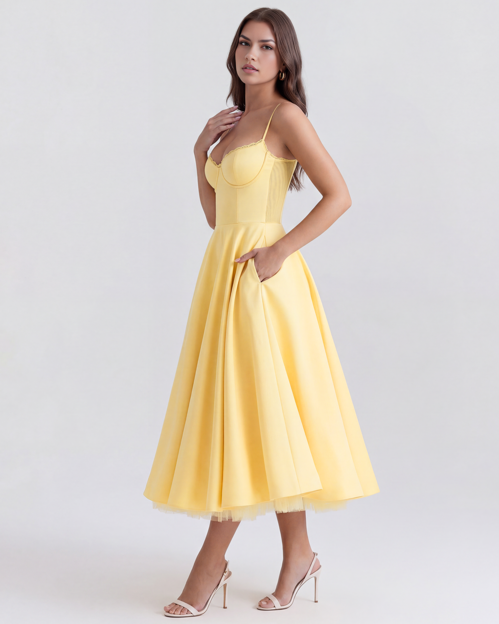 Robe Selene – Jaune – robe, vue 2