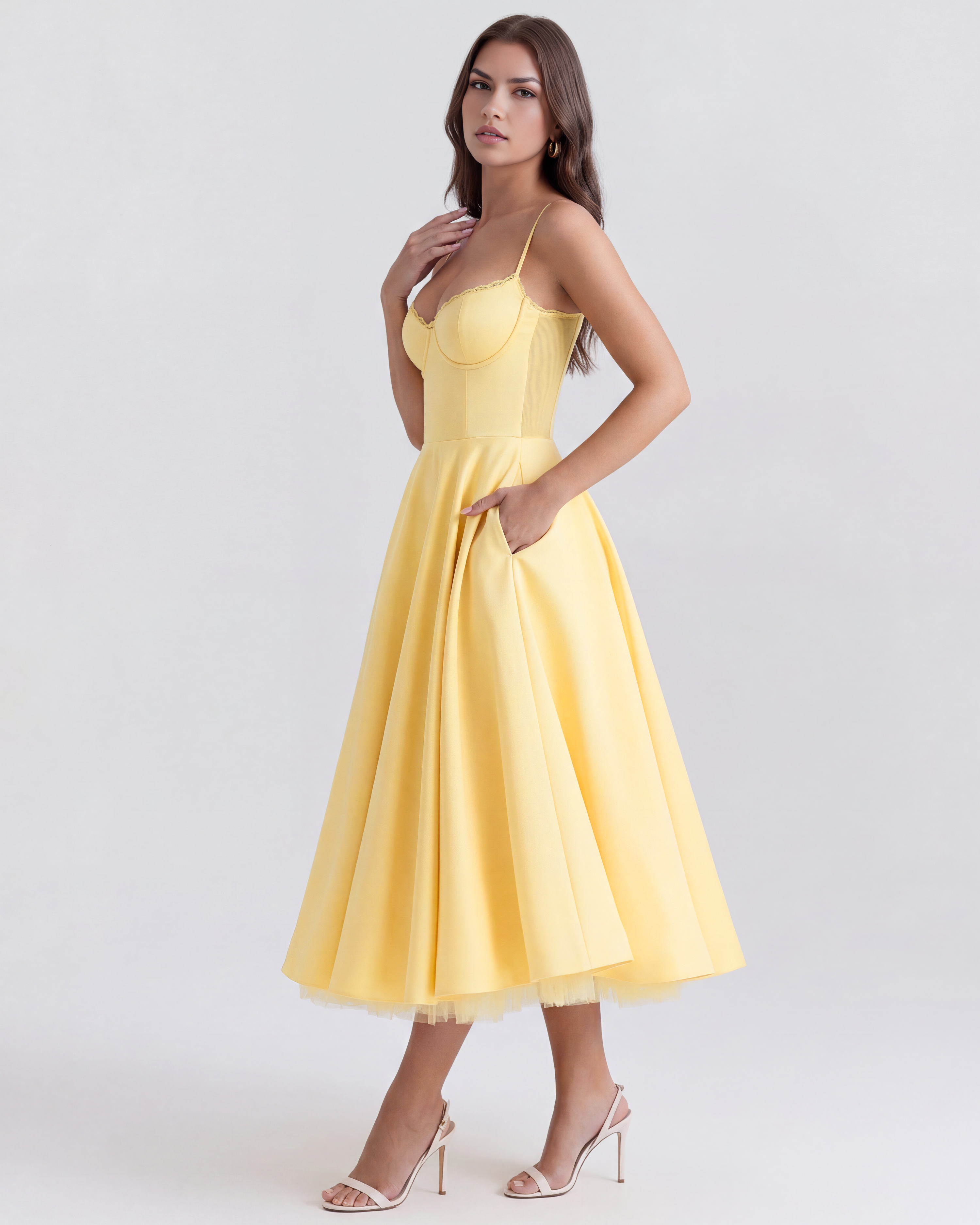 Robe Selene – Jaune – robe, vue 2