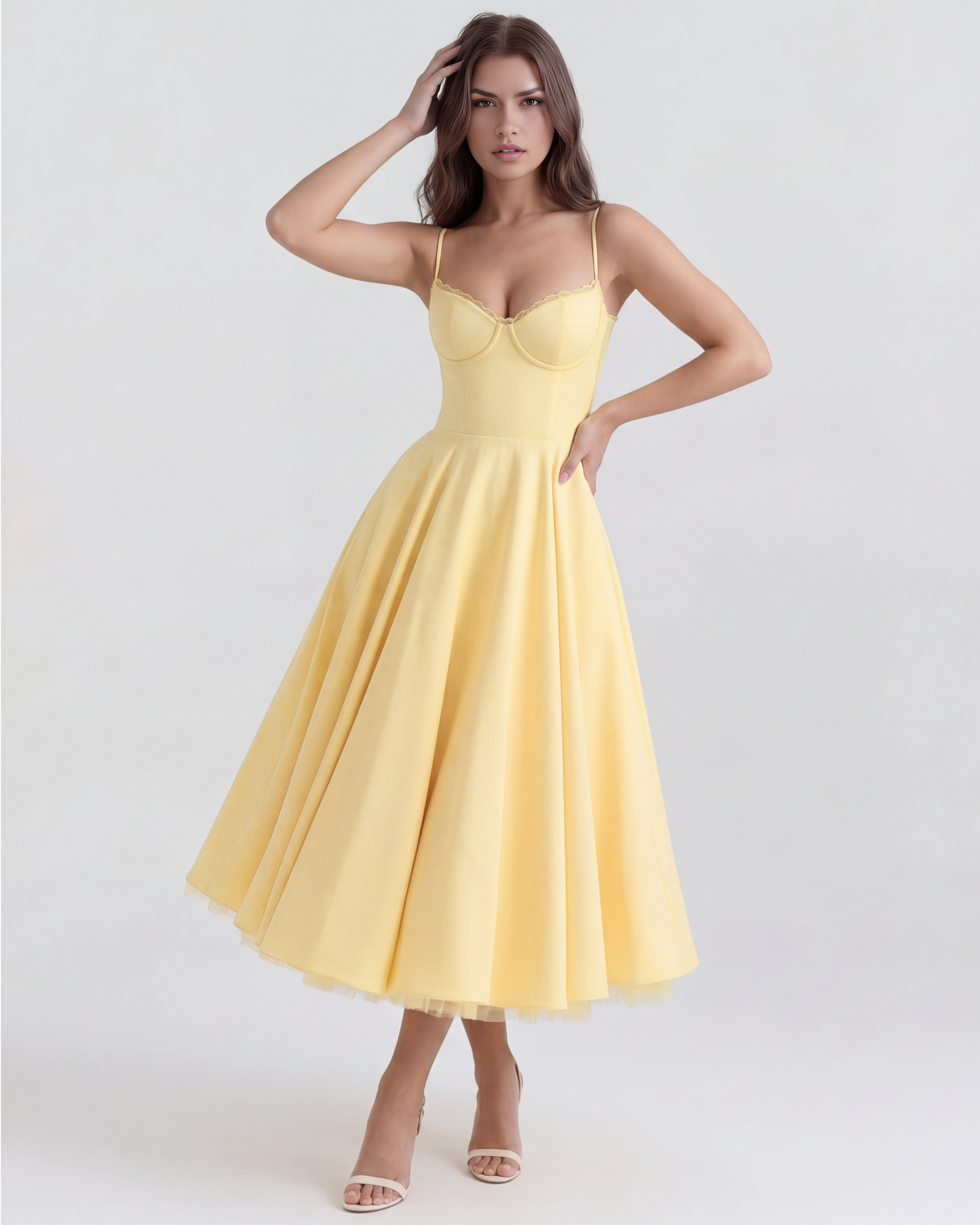Robe Selene – Jaune – robe, vue 7