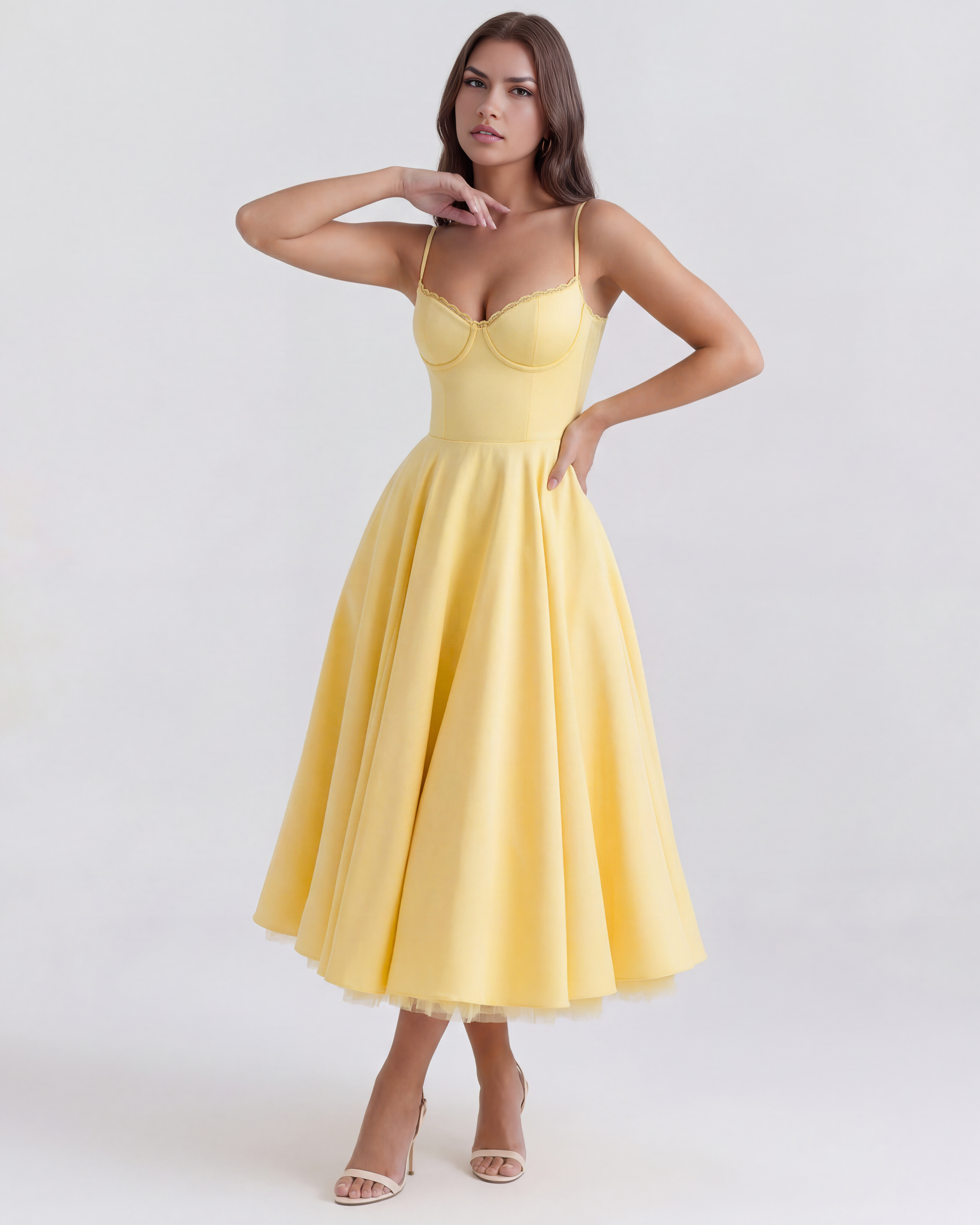 Robe Selene – Jaune – robe, vue 8