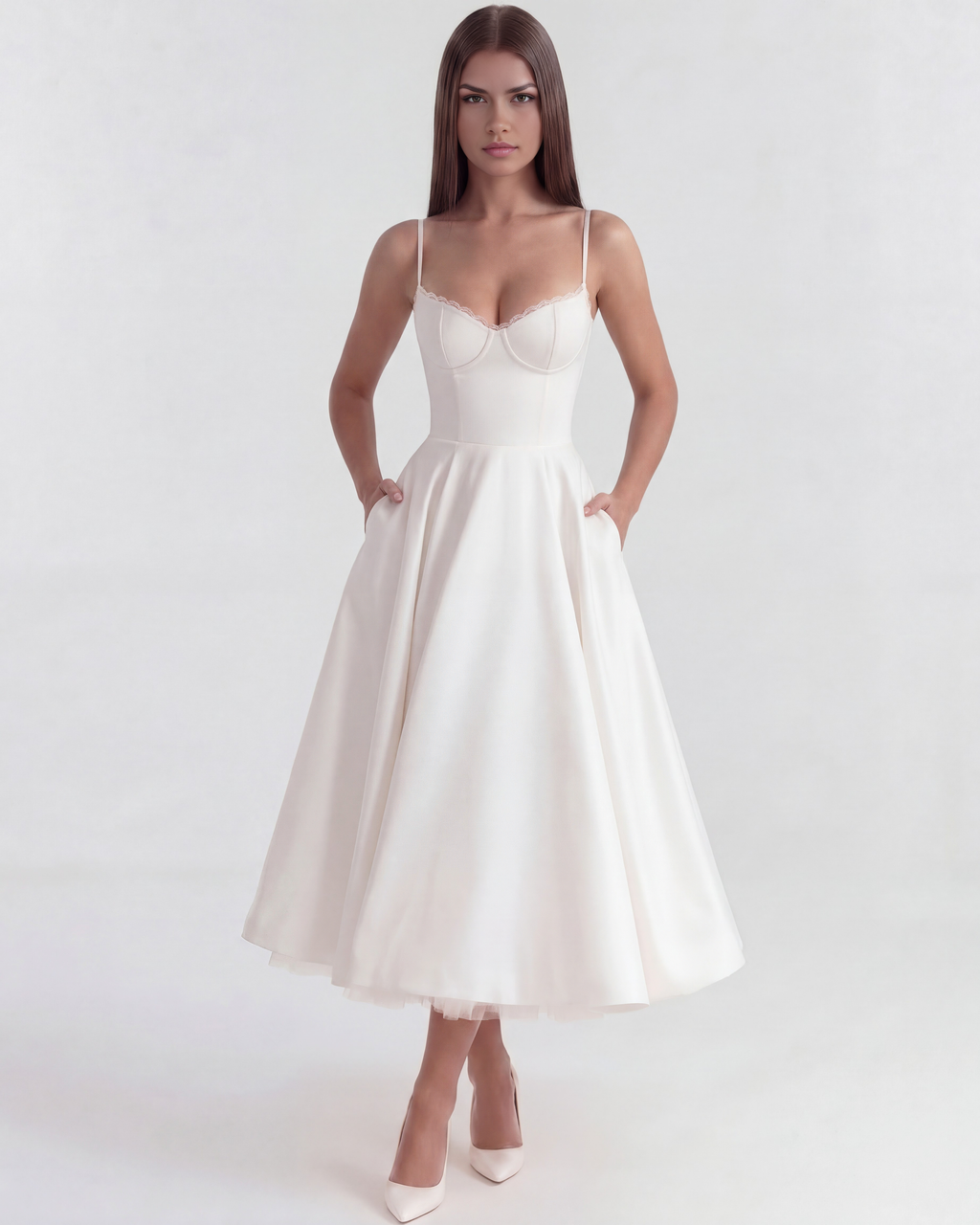 Robe Selene – Blanc – robe, vue 3