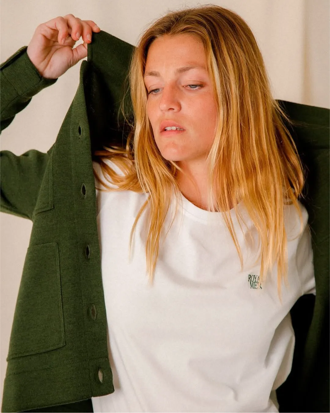 Veste-chemise en laine – Vert kaki – veste, vue 3