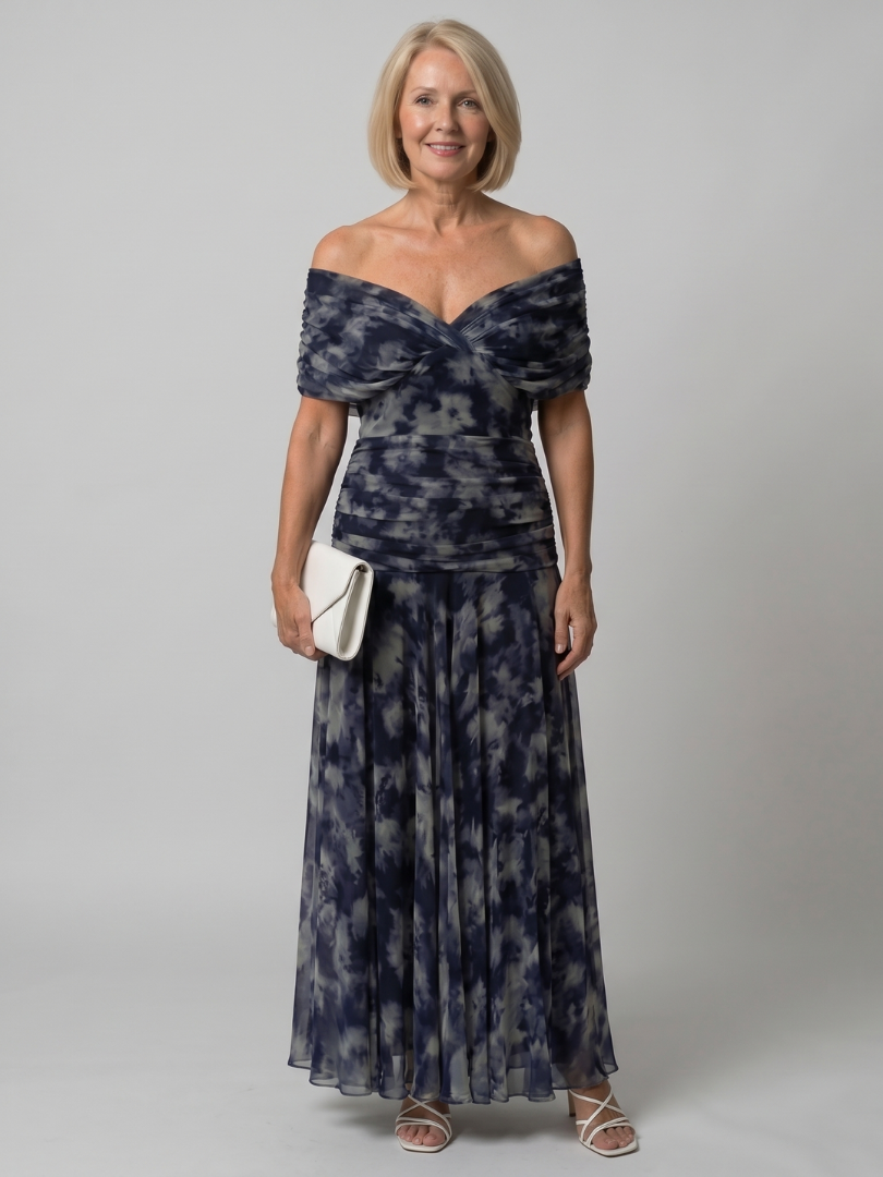 Robe midi épaules dénudées – Vert – robe, vue 10