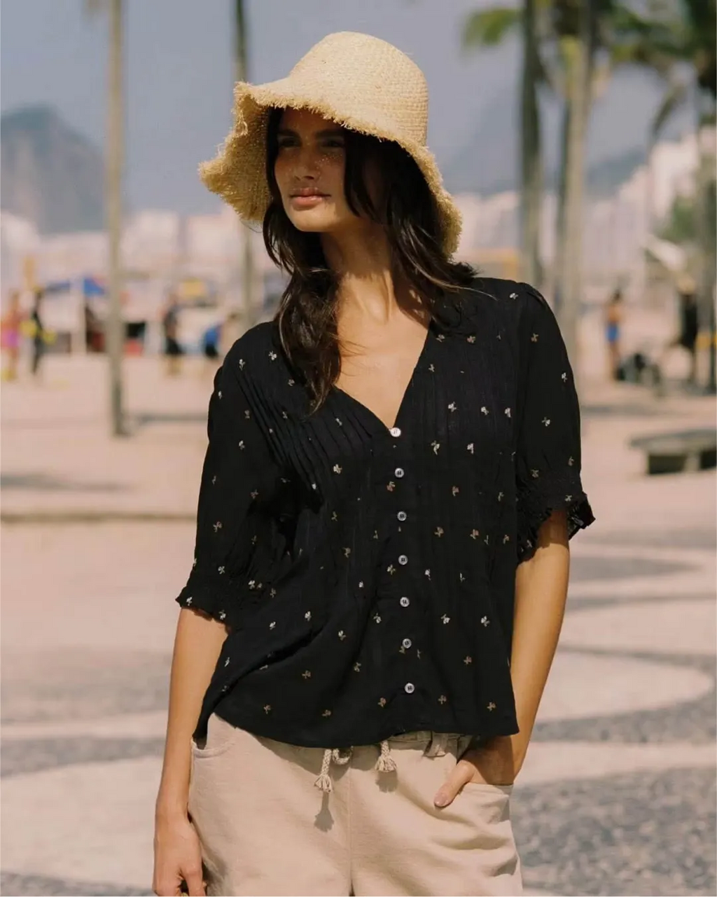 Chemise imprimée manches courtes – Noir – chemise, vue 2