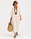 Caftan Giulia – blanc rayé