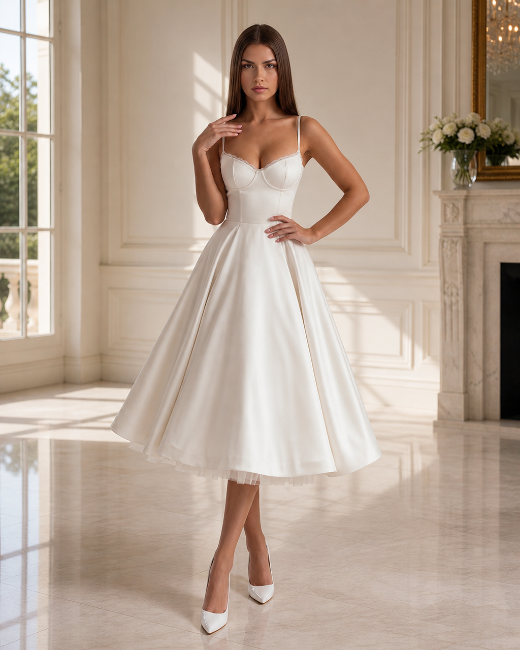 Robe Selene – Blanc – robe, vue 9