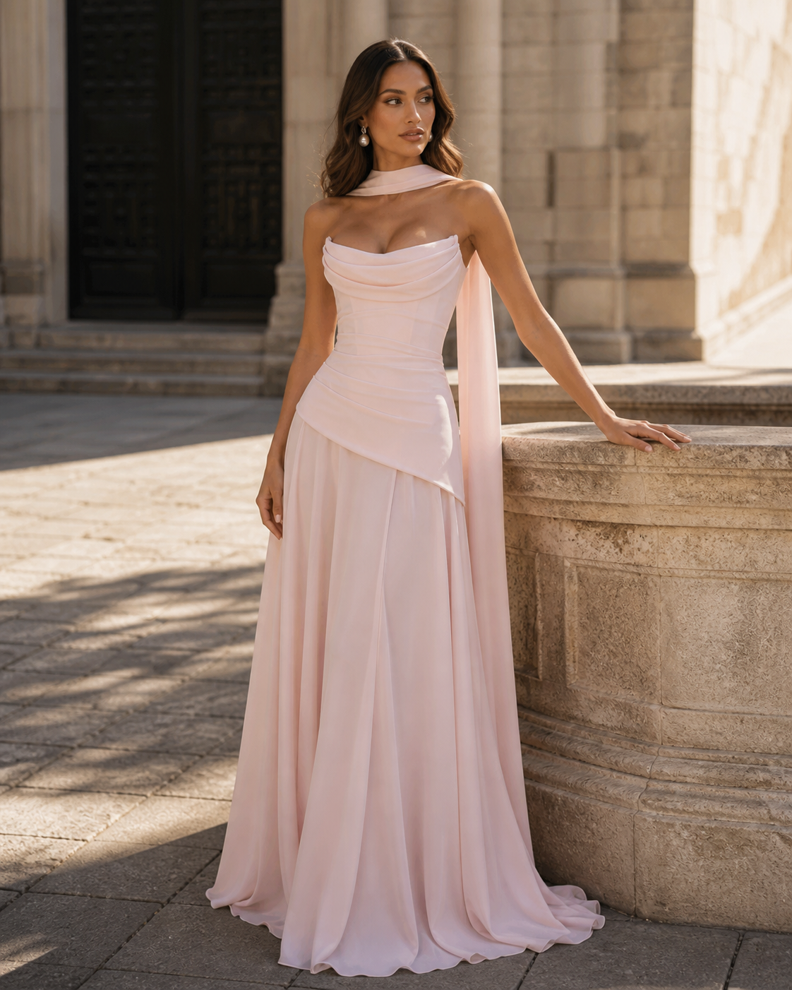 Robe Odissea – maxi chiffon à godets – robe, vue 5
