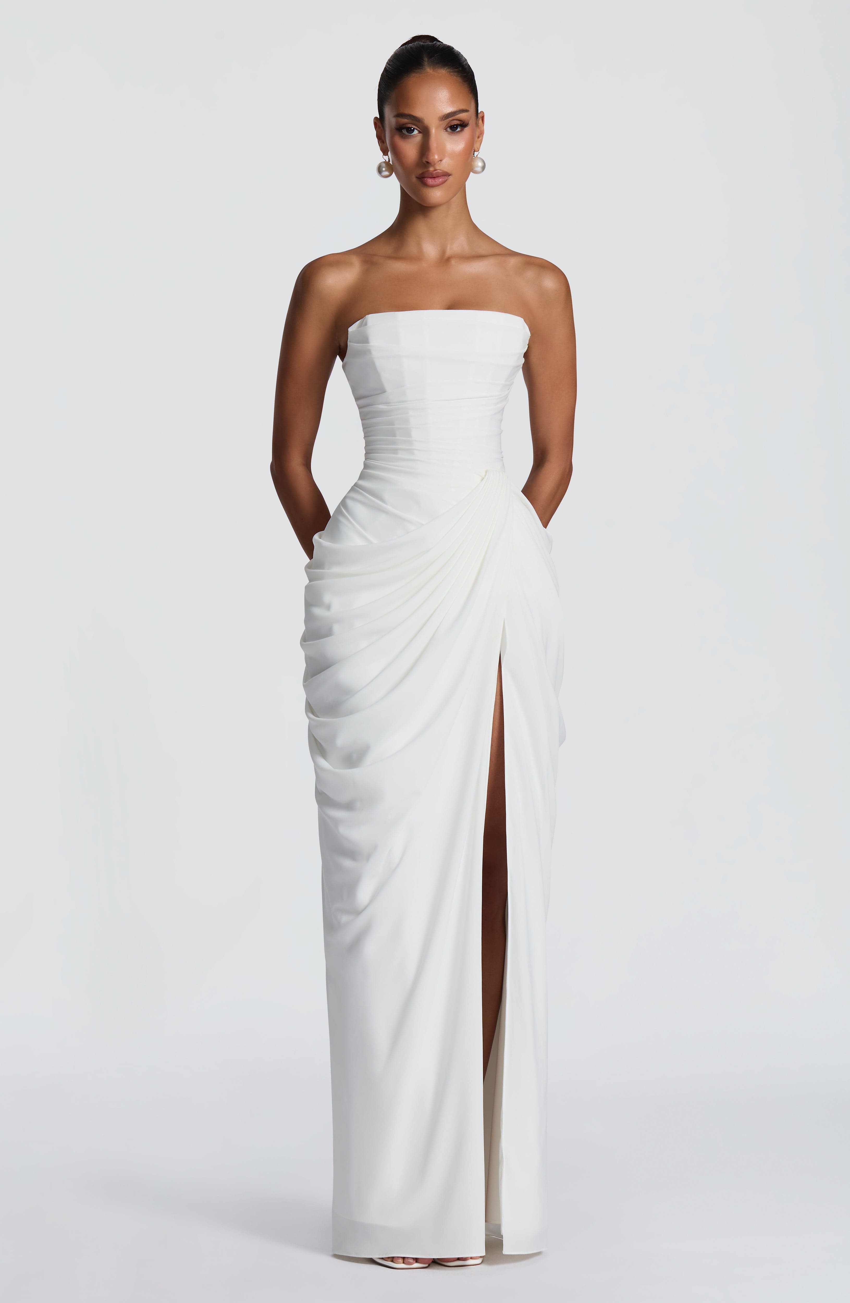 Robe Cyra – maxi drapé asymétrique – robe, vue 10