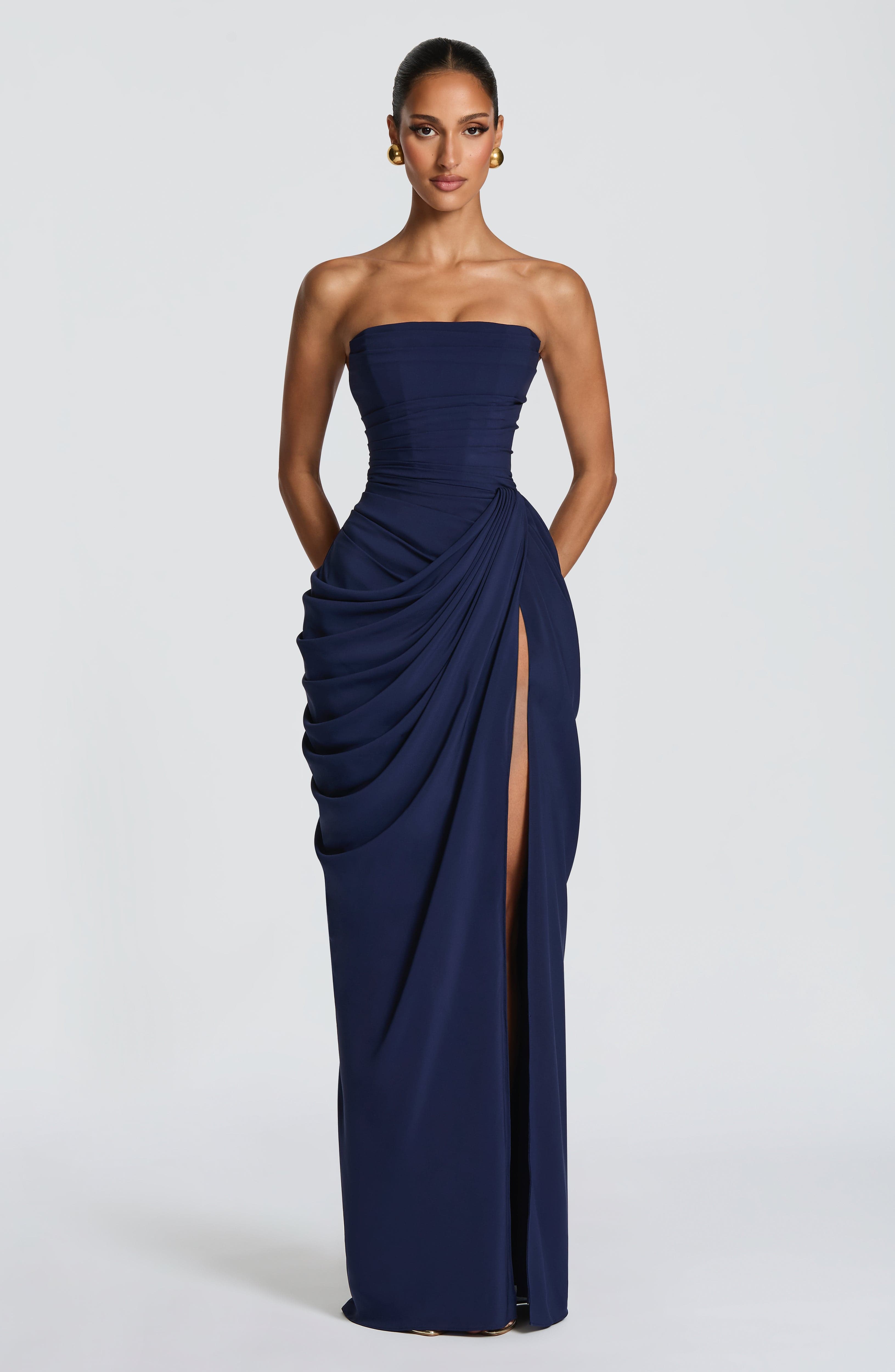 Robe Cyra – maxi drapé asymétrique – robe, vue 5