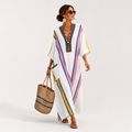 Caftan Sara – blanc multicolore