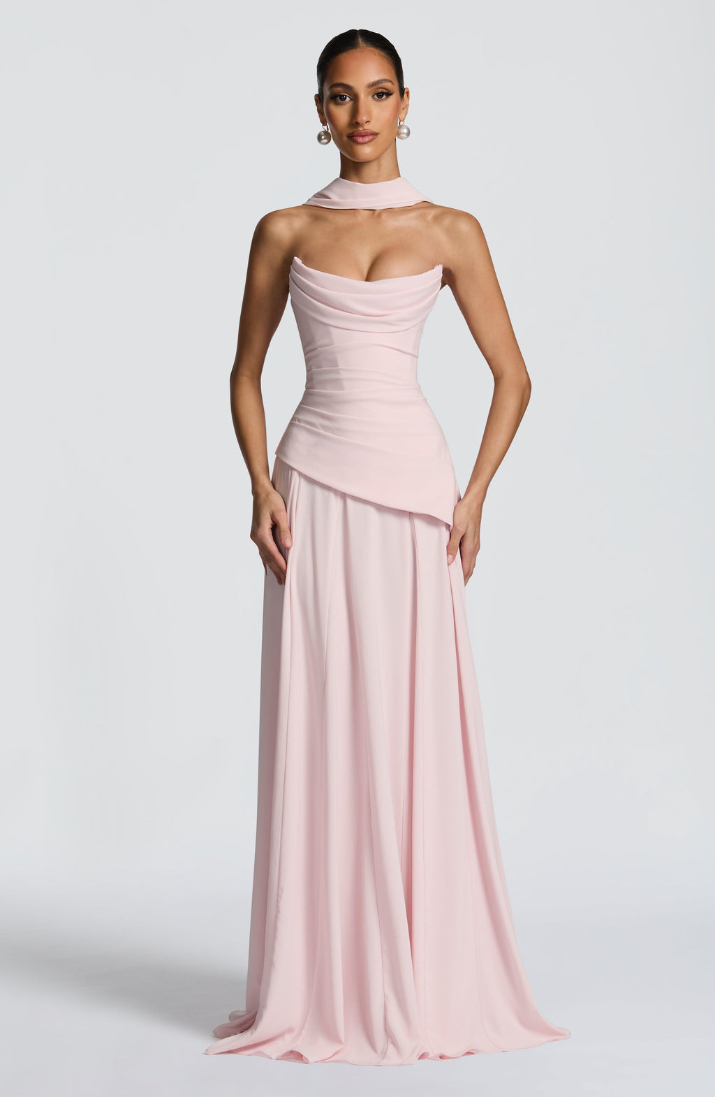 Robe Odissea – maxi chiffon à godets